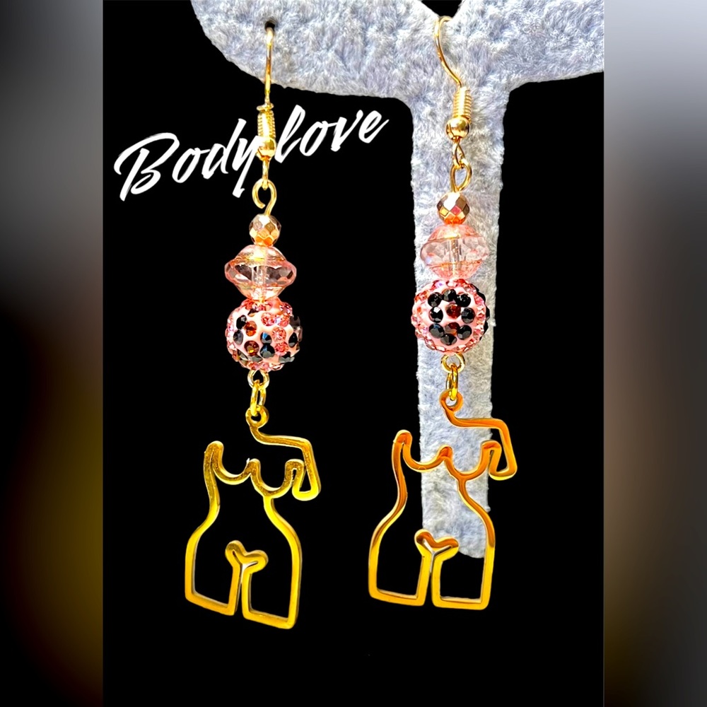 👣💕Self love -goddess form, long earrings motivational